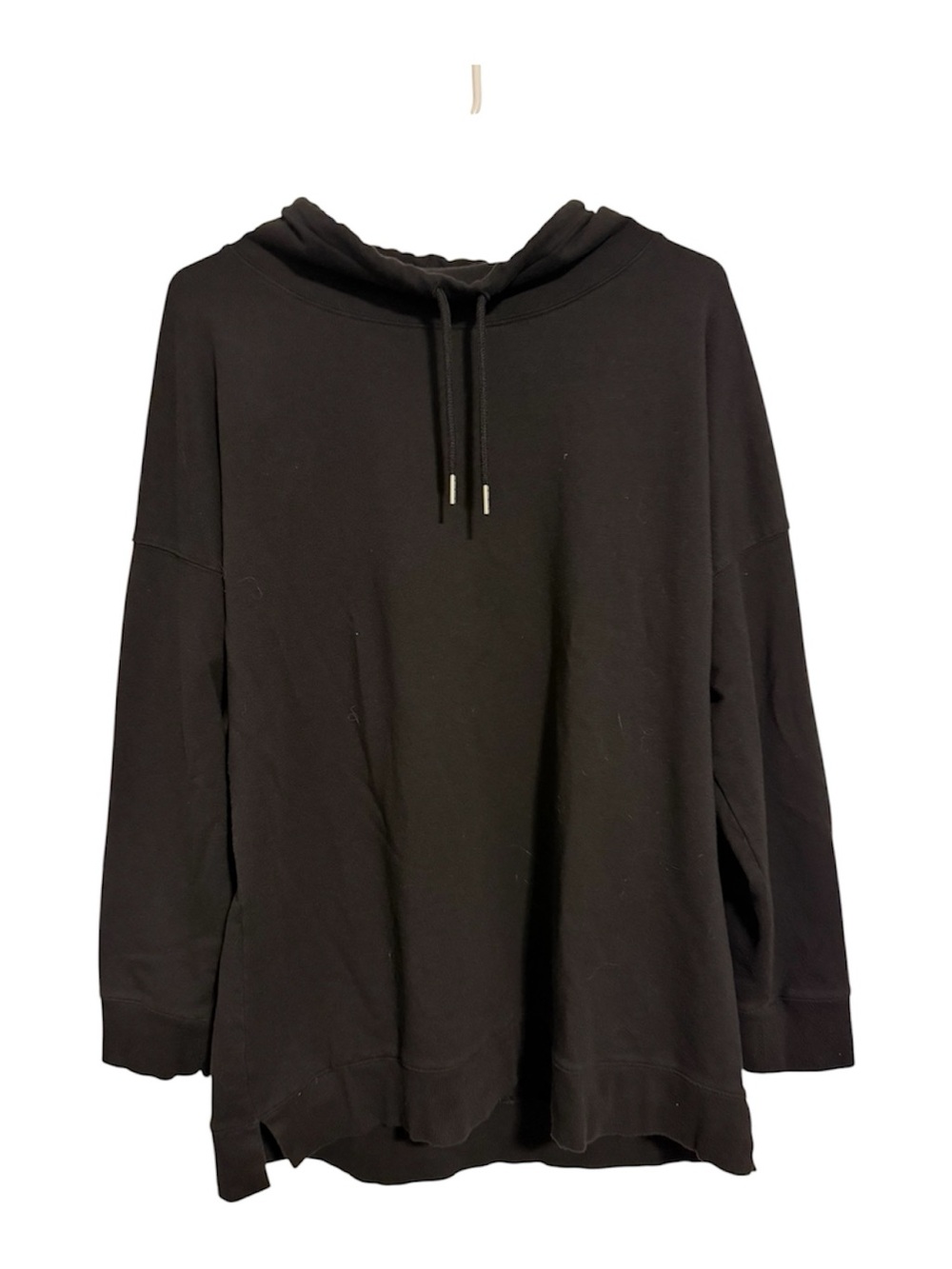 Time & Tru Black Women's Hooded Sweatshirt Sweater Large